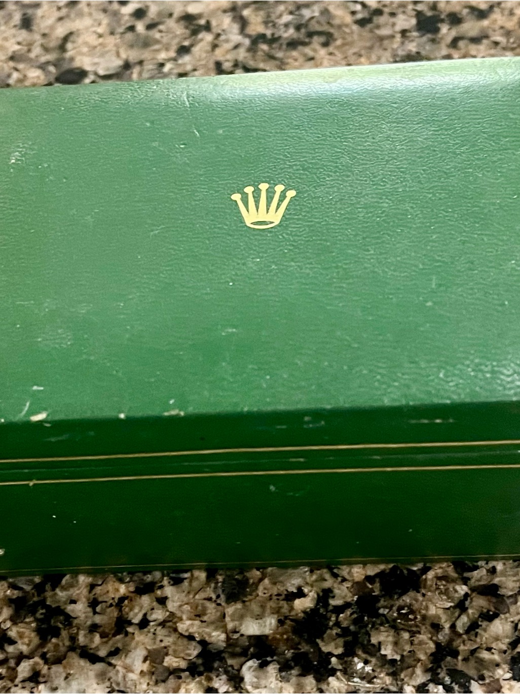 Rolex Green Box With Gold Crown Emblem